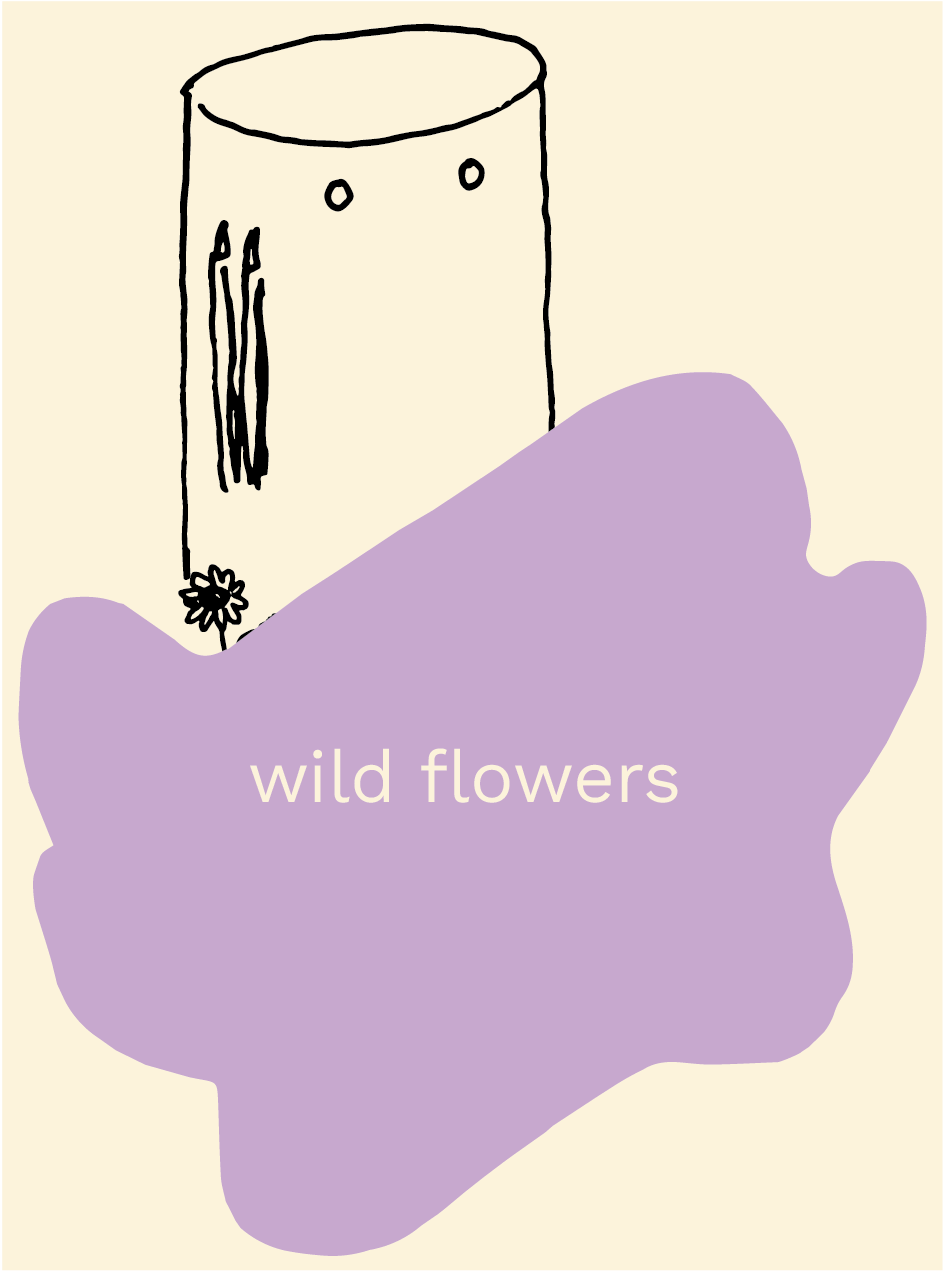 wild-flowers with cutout